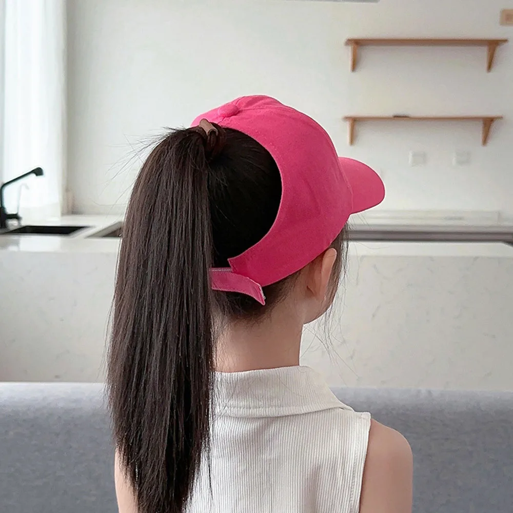 INS Summer Children Cute Bowknot Embroidery Simple Casual Boys And Girls Out Sunshade Sunblock Empty Top Breathable Baseball Cap