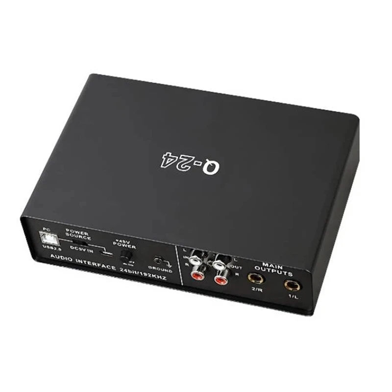TEYUN Q-24 USB Recording Sound Card Audio Mixer 4-Channel 24Bit/192Khz Sampling Rate Arranger K Song Live Recording Sound Card