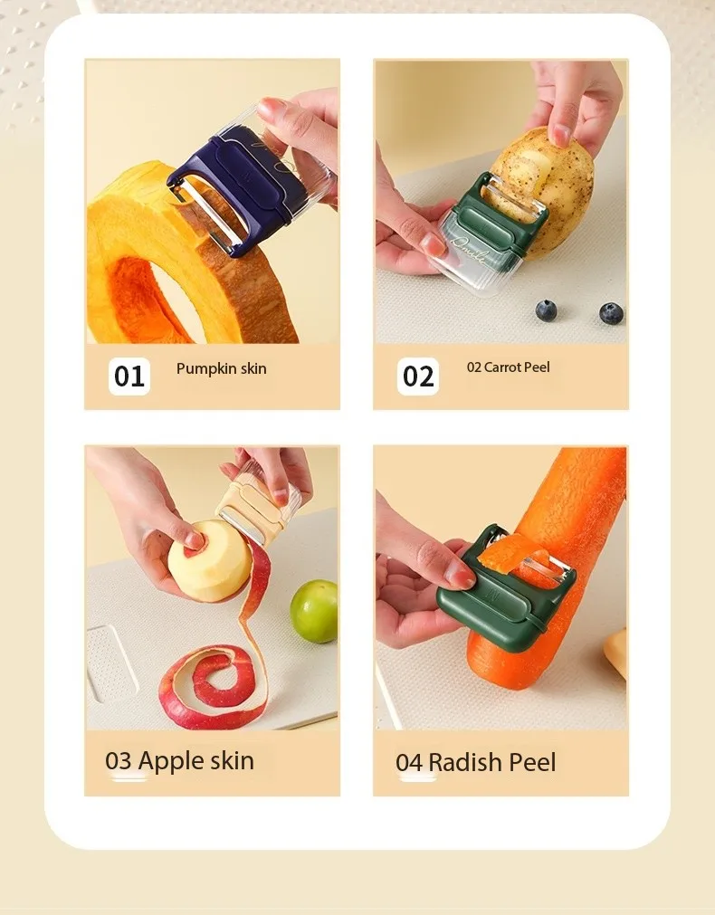 Description Picture 5 of itemPortable Fruit Peeler Magnetic Peeler Home Multi-Function Fruit Peeling Knife Scraper Vegetable Apple Potato Peeling Too