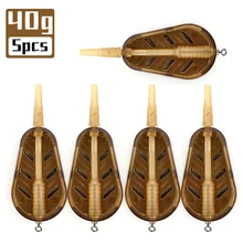  Hirisi 5pcs Carp Fishing Method Feeder Cage 20g/30g/40g/50g QuickRelease Bait Cage Basket Bait Fishing Tackle Accessories 