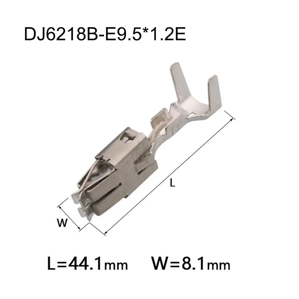 

100PCS DJ6218B-E9.5*1.2E New energy auto connector Terminal brass pin Waterproof harness terminal cable socket