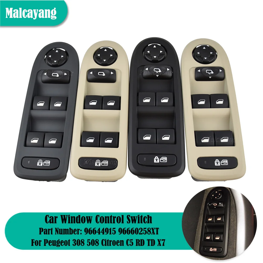 

Electric Master Window Control Switch 98053458ZE 98053439 For Peugeot 308 508 Citroen C5 RD TD X7