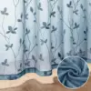 Embroidered Curtains with Transparent and Simple Embroidery for Bedroom and Living Room Decoration Curtains 3