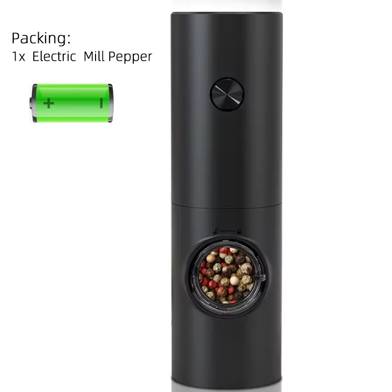 Electric Automatic Mill Pepper And Salt Grinder With Base Set Battery Powered With LED Light Adjustable Coarseness Kitchen Tool salt and pepper grinder electric grinder pepper grinder