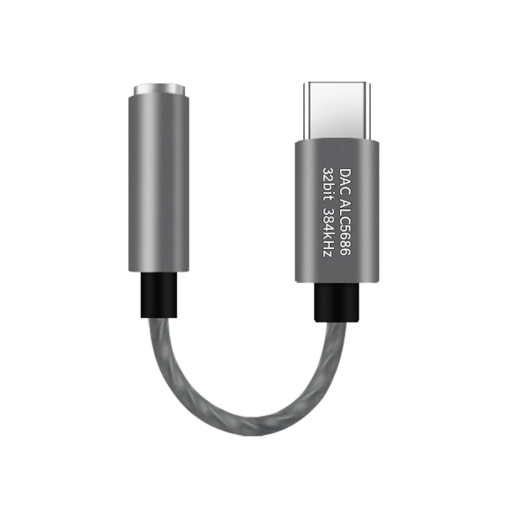

Адаптер DAC 32 бит 3,5 кГц Realtek ALC5686 USB к 384 мм для наушников SAMSUNG Smartphone (серый)
