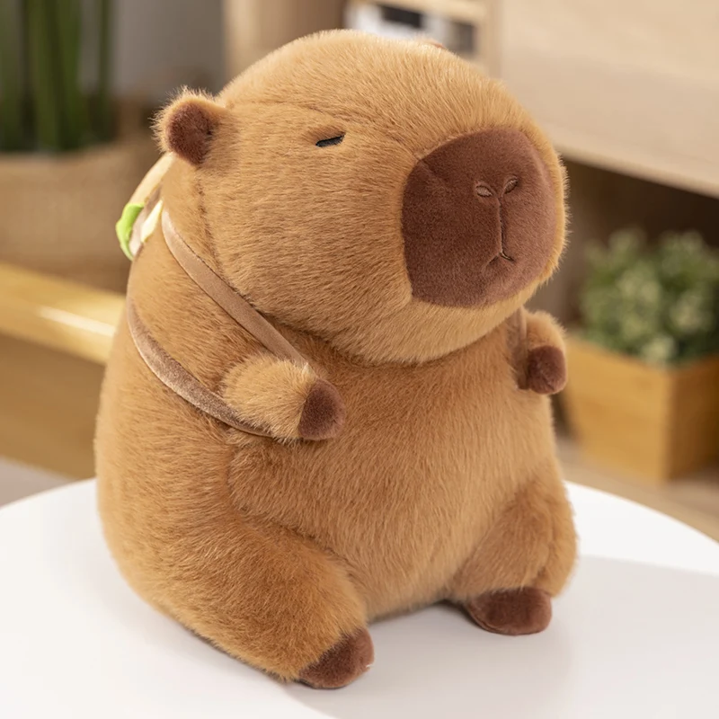 햄버거 플러시 장난감과 Capybara 동행 장난감 박제 동물 강아지 인형 장난감 수면 베개 어린이 생일 선물 홈 장식