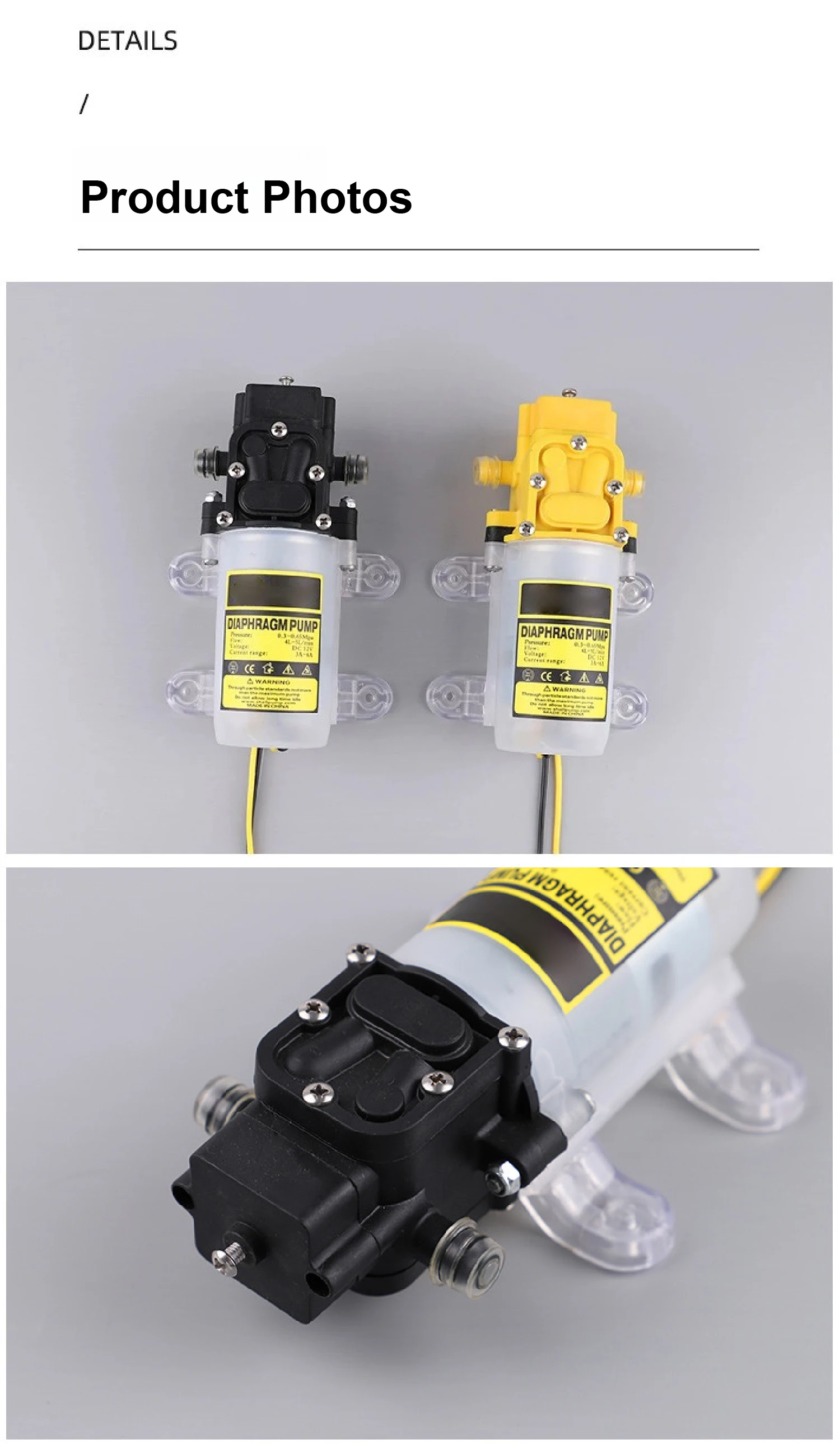BZ-3865 Electric Spray Mini Diaphragm Pump 3.5-6m3 h DC12V 24V High Pressure Sel