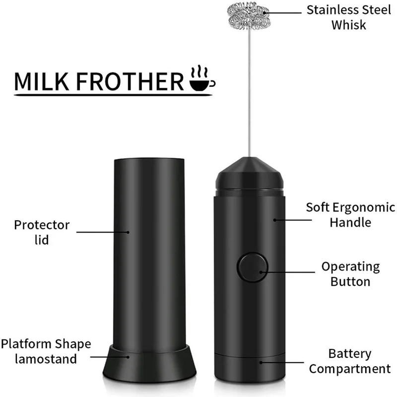Electric Milk Frother Multifunction Powerful Double Spring Eggbeater Household Milk Coffee Food Mixer Blender Kitchen Whisk Tool 3