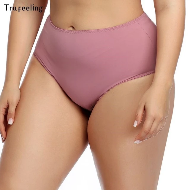 High Waist Cotton Panties Pink  Pink Women Panties High Waist - Plus Size  Cotton - Aliexpress