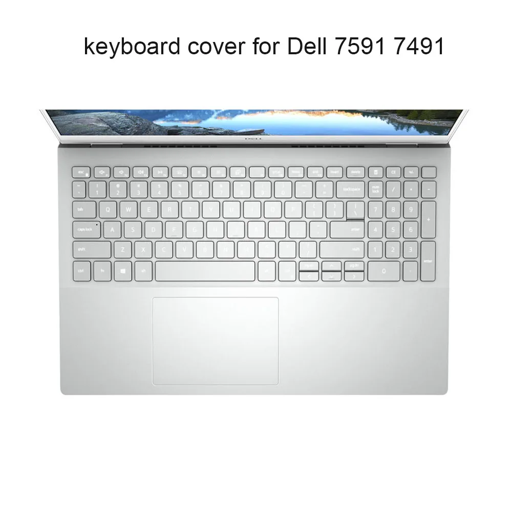 

Прозрачные чехлы для клавиатуры ноутбука из ТПУ для Dell Inspiron 15 7591 7590 14 7490 7491, Ультратонкий защитный чехол для клавиатуры с защитой от пыли
