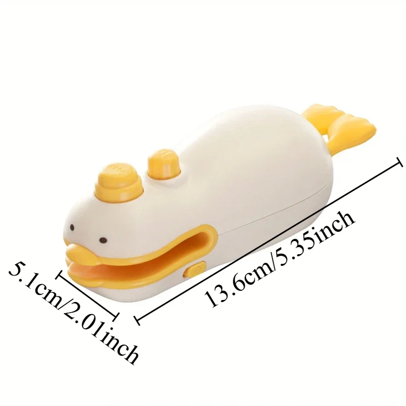 1PC Cute Duck Vacuum Sealer, Rechargeable Bag Sealer, Household Vacuum Sealer, Mini Sealer, Portable Fast Heat Sealing Snack