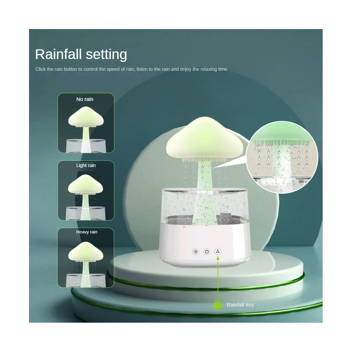 Pioggia Cloud Umidificatore Atomizzatore Ad Ultrasuoni Macchina Per Aromaterapia Atomizzatore Alimentatore Domestico 5V 2A Non Ricaricabile