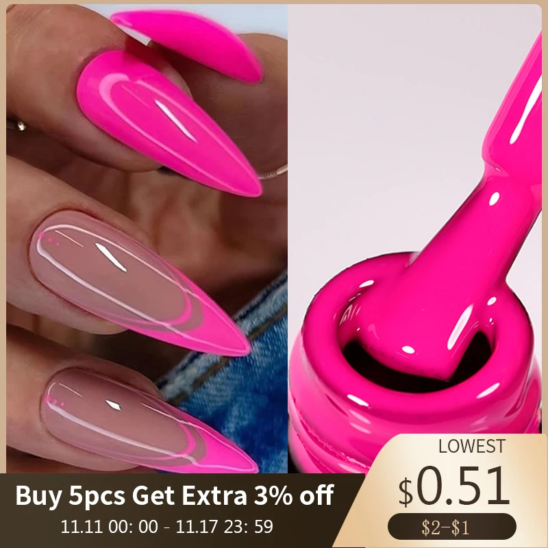 UR SUGAR 7.5ml Fluorescent Neon Glow-in-dark Gel Nail Polish Laser Sparkling Orange Green Red Soak Off Nail Art UV LED Varnishes 1