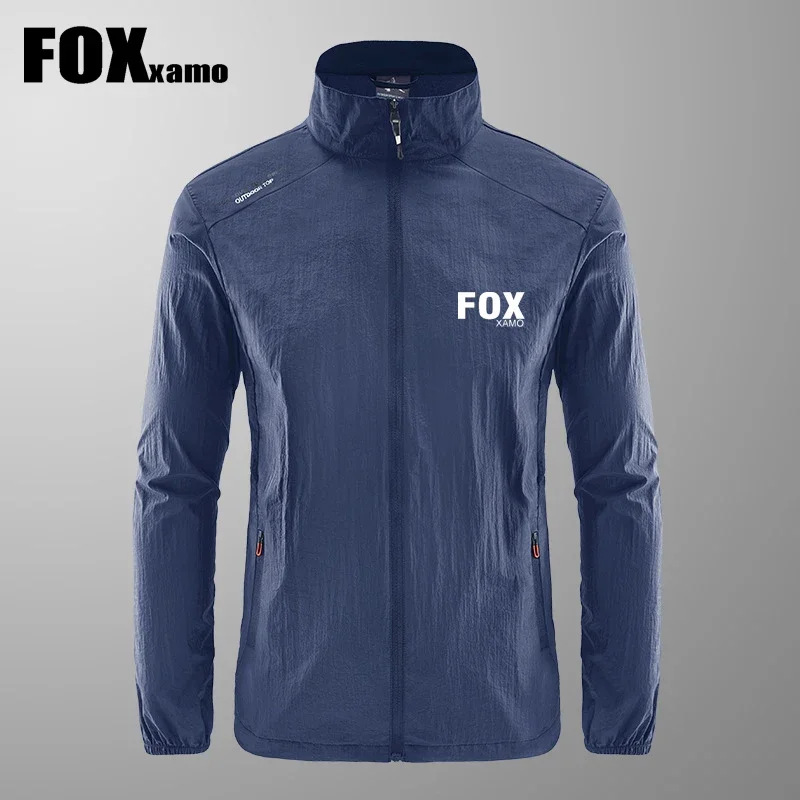 Fox Xamo 남성용 아이스 실크 자외선 차단 의류, 2024 경량 재킷, 빠른 건조, 트렌디 스킨 코트, 사이클링 기어, 여름