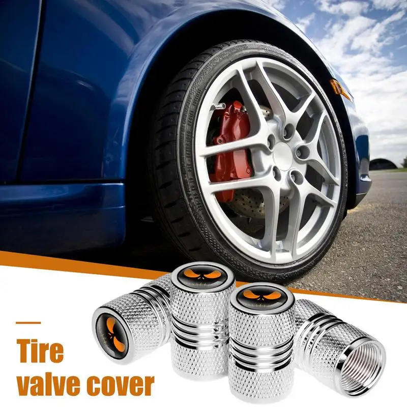 4-Pack British Flag Tire Valve Caps - Silver Aluminum Alloy & Copper Car Accessories - View #5