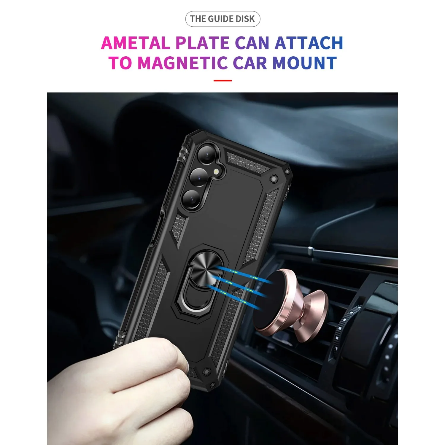 Durable Shockproof Magnetic Ring Stand Holder Case - Universal Fit