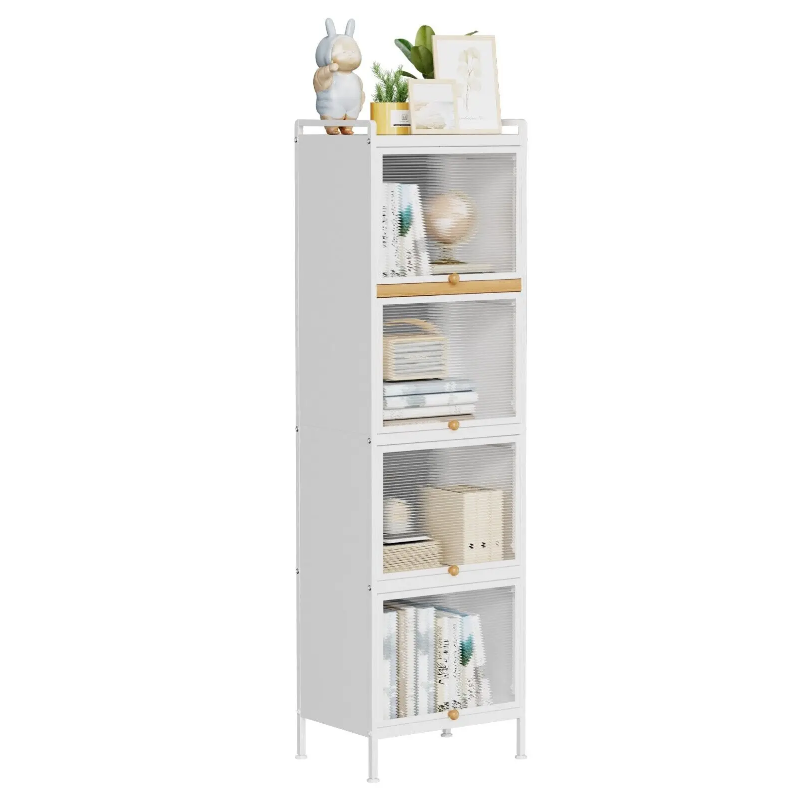 

US 4-Door Steel Accent Cabinet with Drawer