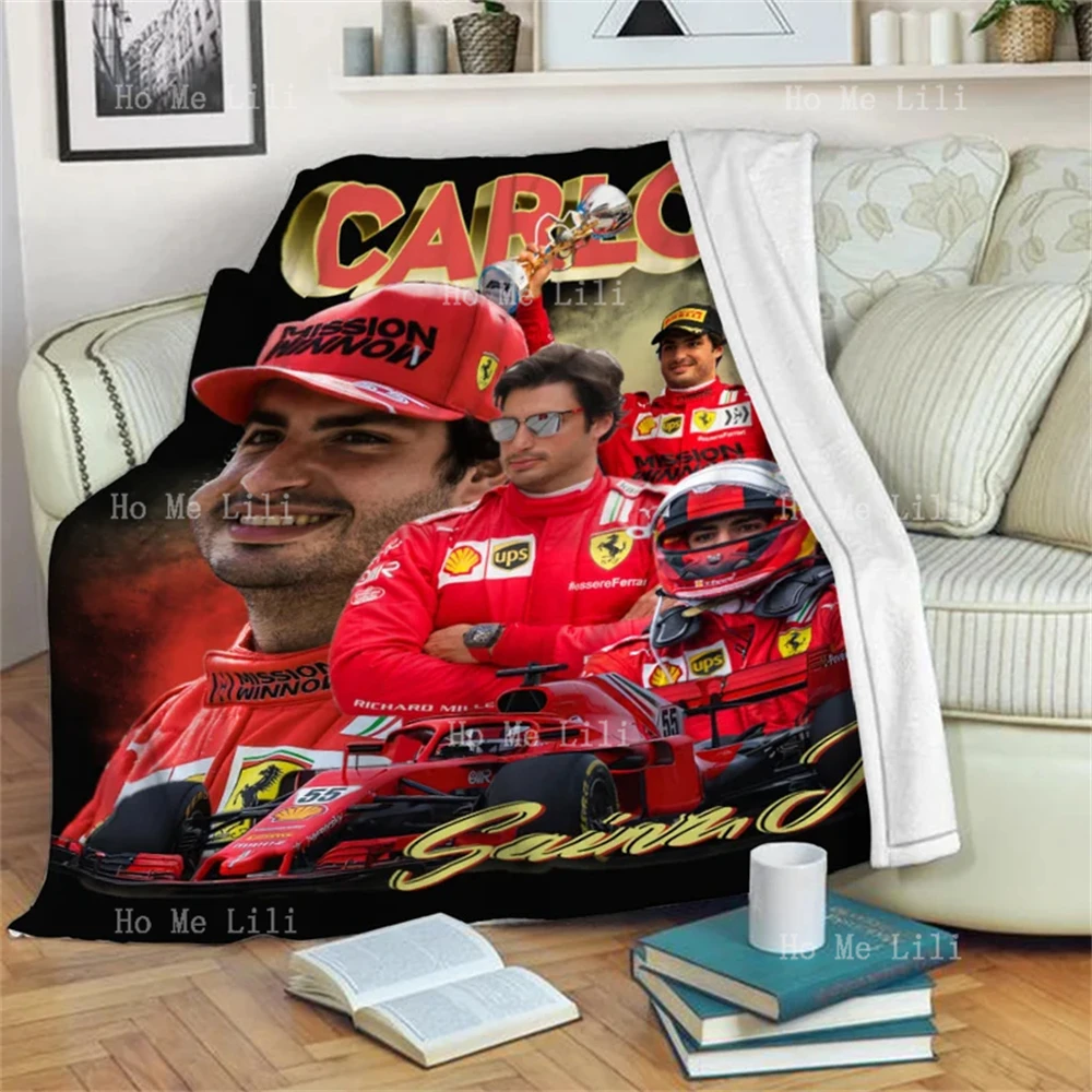 Carlos Sainz Formula Racing Blanket Special Gift Home Decor Modern