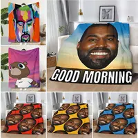 Funny Kanye West Meme Printed Blanket Picnic Blankets Warm Blanket Soft and Comfortable Blanket Home Travel Birthday Gift 1