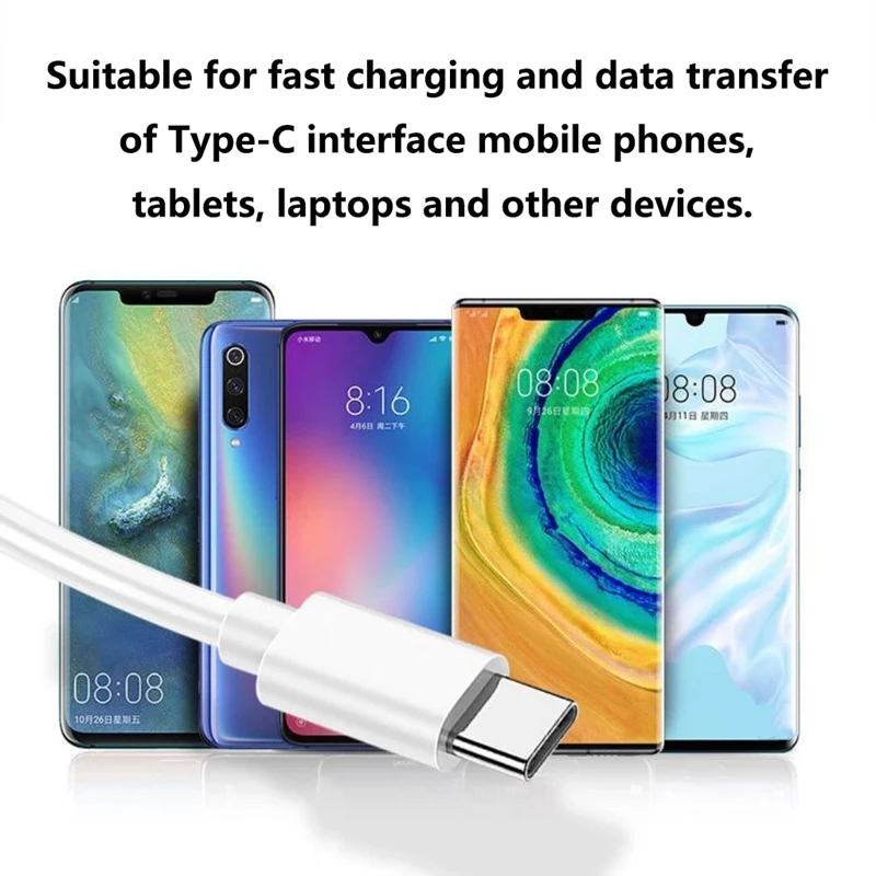 레노버 6A 60W USB C to USB C PD 케이블 (폰15 프로 맥스, 아이패드 10, 맥북, 휴대폰용) 타입 C to 타입 C PD 고속 충전 케이블