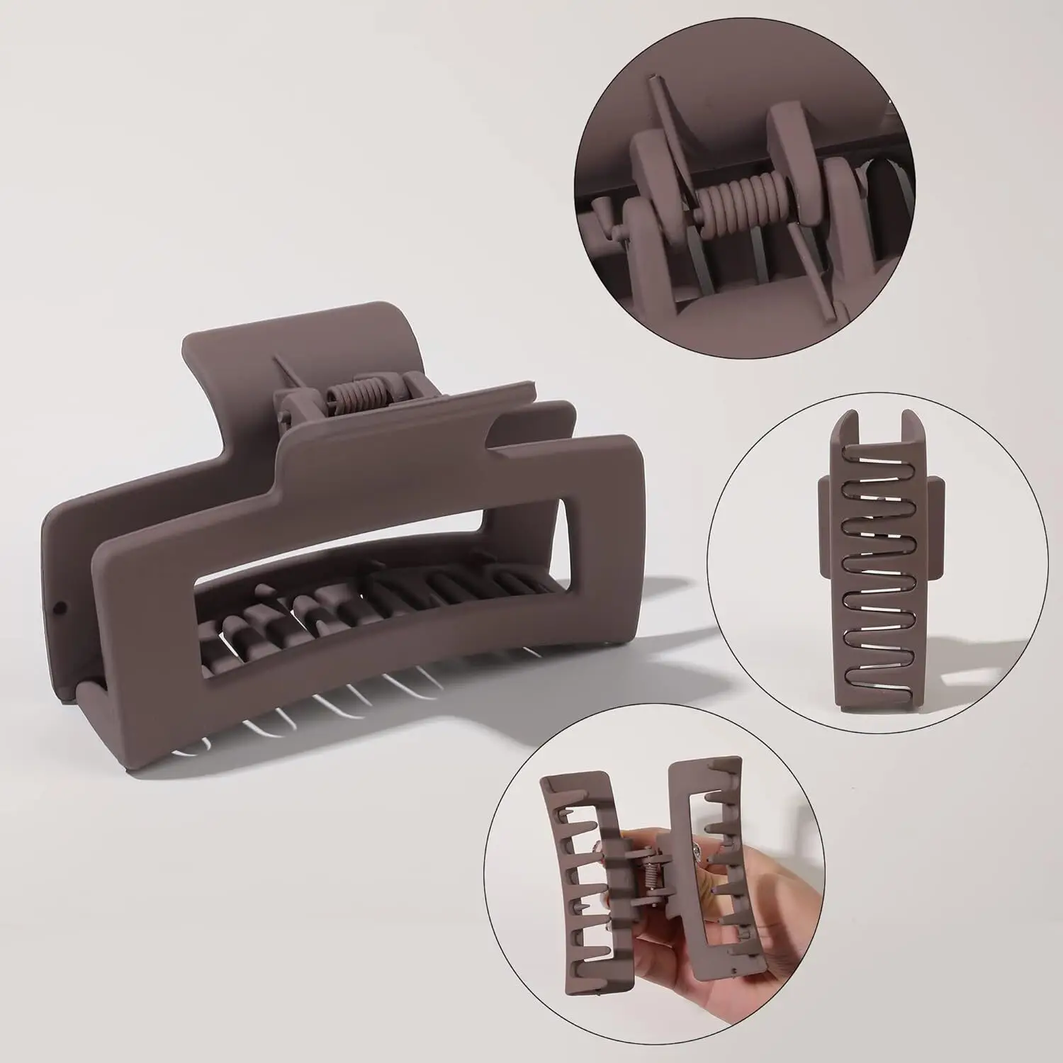 1/2/3PCS Korean Matt Haar Clip für Frauen Große Matte Haarnadeln Grips Haar Große Clip Pony barrettes Mädchen Haar Zubehör – Detail 7
