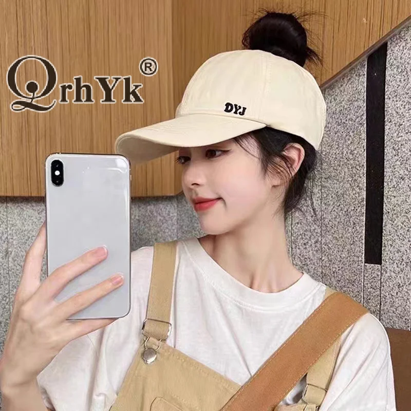 Baseball cap Snapback ponytail half empty top cap kpop hat women sun protection sunshade sports hat casual 3