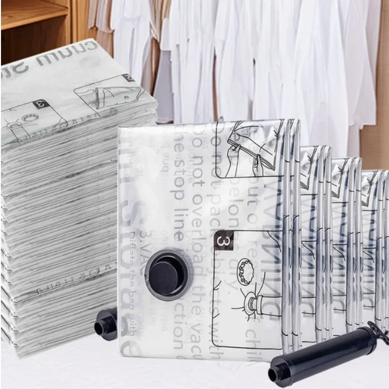 4pcs Vacuum Compression Bag Storage Bag Quilt Clothing Clothes Special Down Jacket Quilt Suitcase Travel Pumping Bag 2