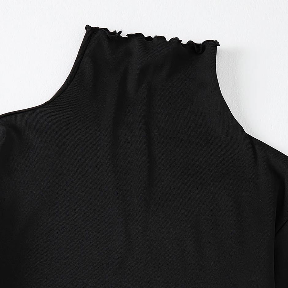 3/1 Stück modisches, vielseitiges High-Neck-Top für Damen im Herbst und Winter mit Pilzrand, bequemes und vielseitiges warmes T-Shirt – Detail 21