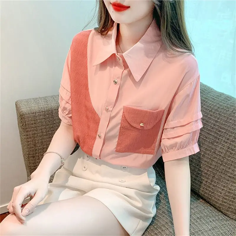 

Blouse Woman New Collection 2023 Korean Style Top Long Sleeve Satin Shirt Woman Elegant Chic Trends Youth Chiffon Casual Fashion