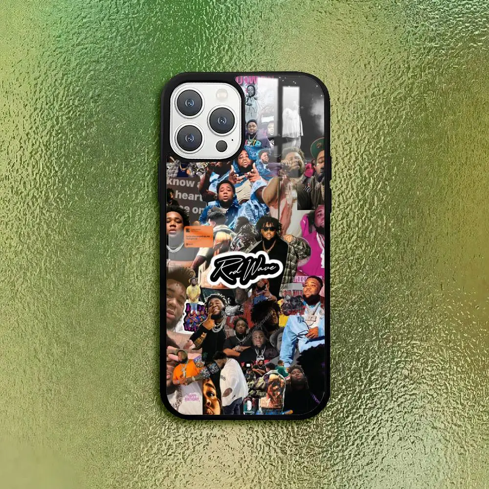 Premium Glass Texture Phone Case Featuring Rapper R-Rod Wave Design