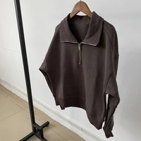 gray sweatshirts long Sleeve zipper autumn winter stand collar Sweatshirt women casual sweater female new - Image 2