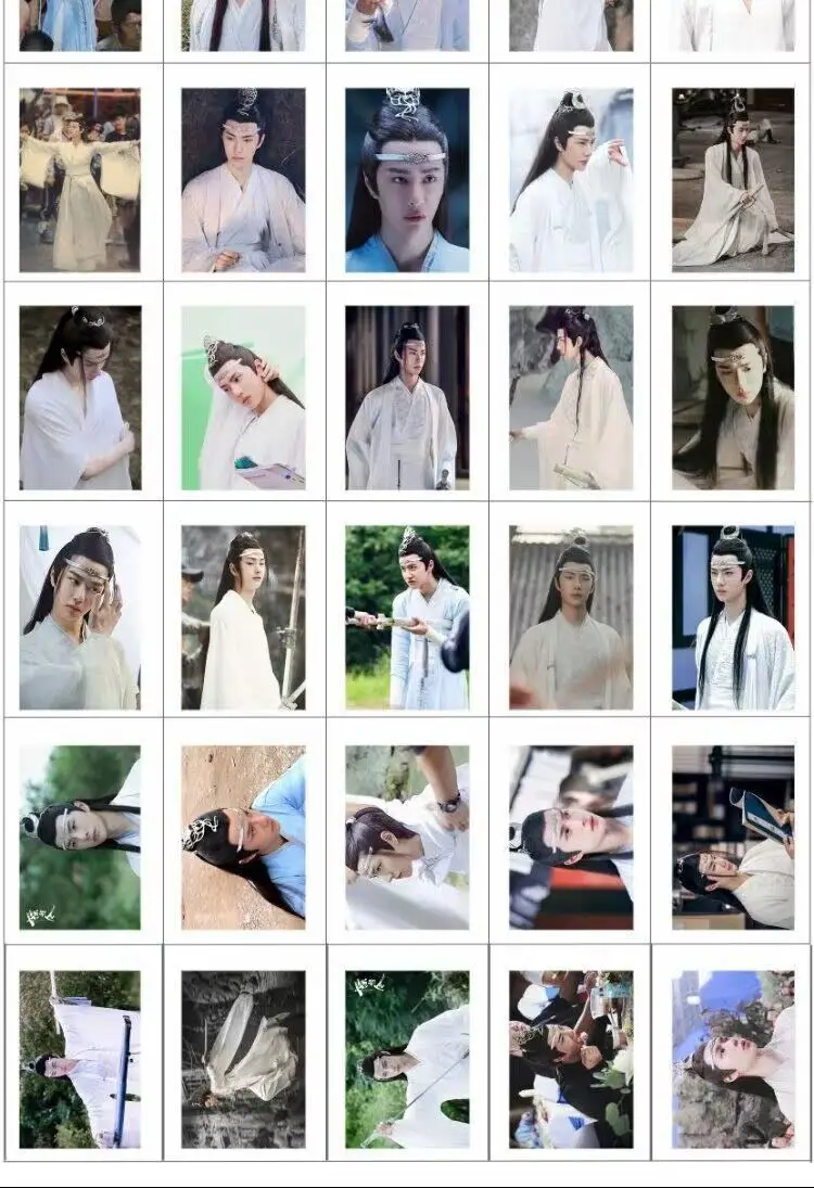 cartão lan wangji wei wuxian cosplay requintado