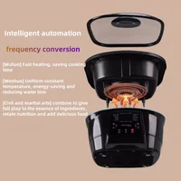 220V Multi Cookers: 5L Large Capacity Fryer, Hot Pot, Air Fryer and Slow Cooker,1500W High Firepower Baking and Stewing 2