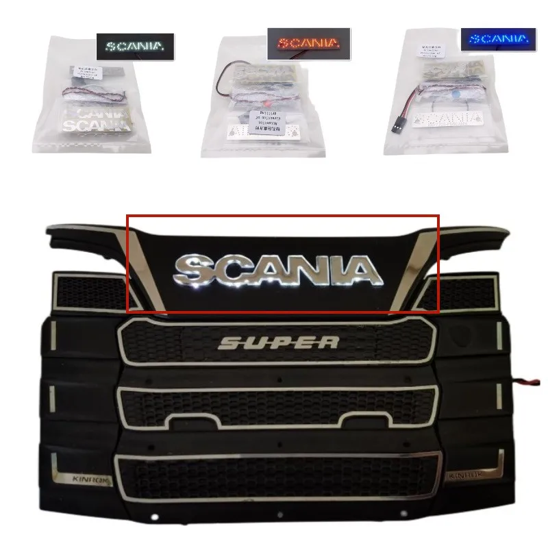 Tamiya LESU-Luz LED luminiscente con logotipo Scania, accesorios de  actualización para coches 1/14 Tamiya RC Truck Tractor Scania 56368 770s -  AliExpress