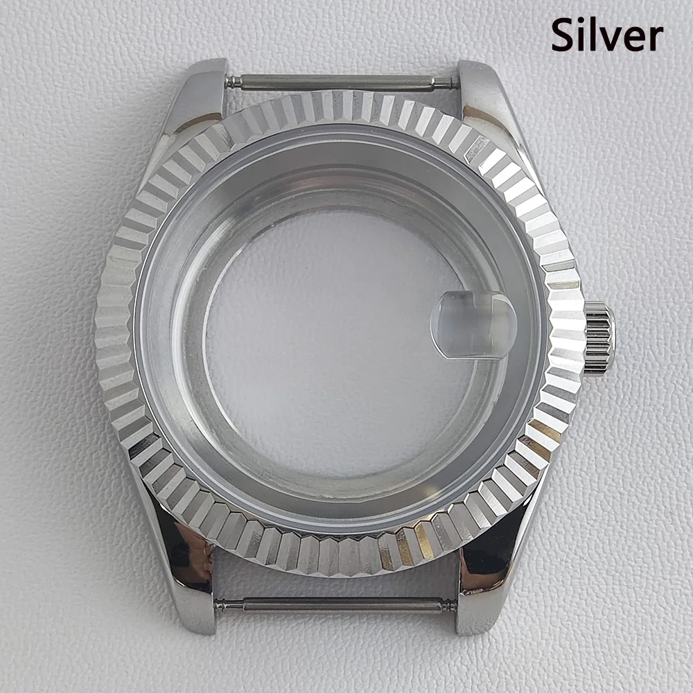 41mm Stainless Steel Sapphire Glass Watch Case - Men's Accessory