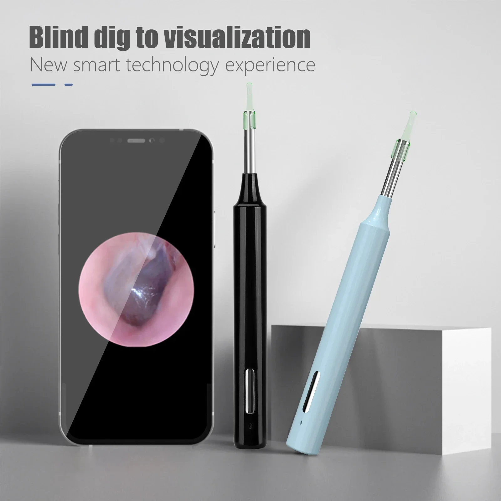 Z10 WiFi Ear Camera Endoscope otoscope Camera Earpick Visual Inspection with LED Lights Otoscope Clean Ear Removal Tool smart visual ear sticks otoscope endoscope hd wax removal tool earpick mini camera health care cleaner wireless link app