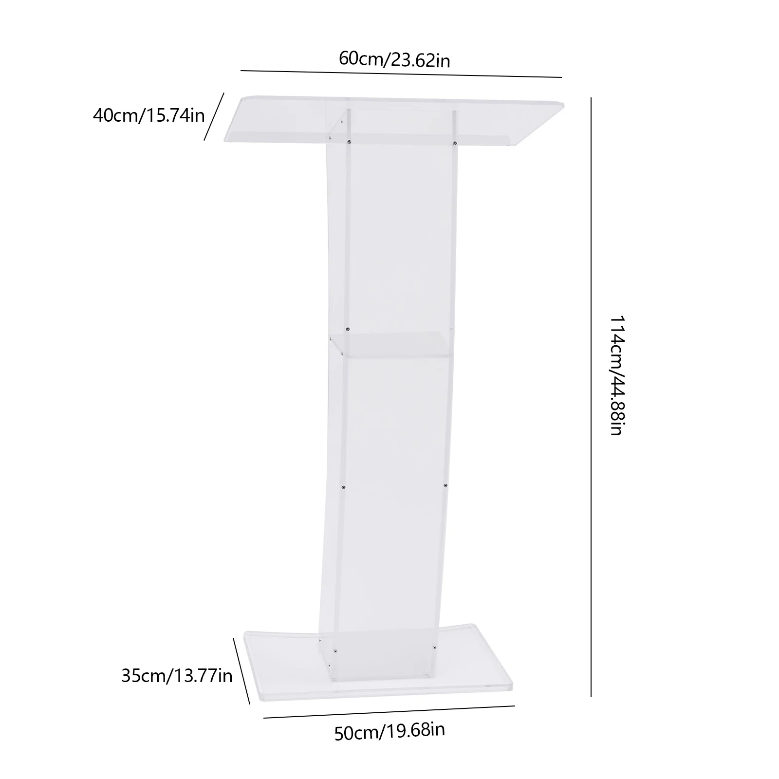Speech Church Podium Acrylic Lectern Pulpit Event Wedding Transparent Plexiglass Stand Desk Podium Church Conference