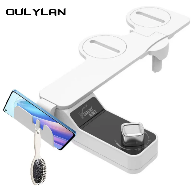 Smart Bidet Bidet Attachment Adjustable Water Pressure Butt Bidet Toilet Seat Accessories Double Nozzle Spiral Ass Sprayer