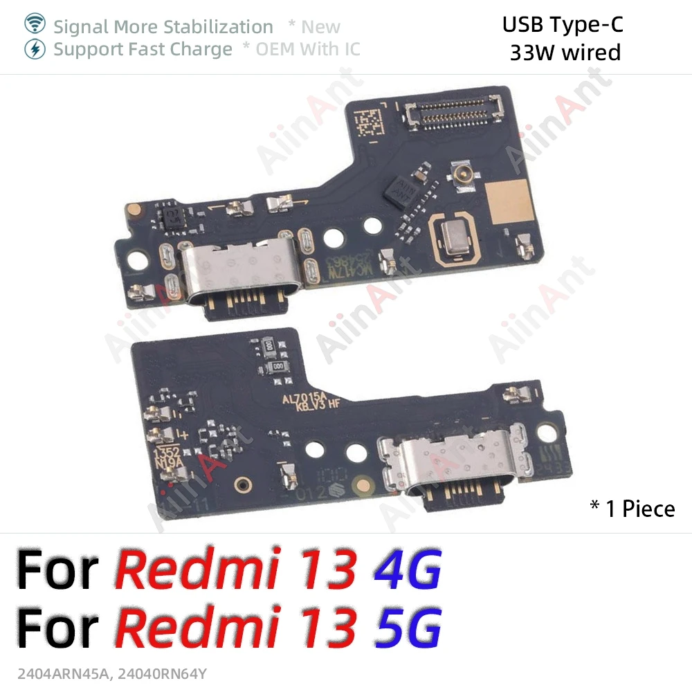 Connecteur De Charge Micro Pour Xiaomi Redmi Note 13 Pro+ 5G - Neuf - Marque Waxlem