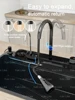 Embossed Stainless Steel Waterfall Kitchen Sink With Digital Display Washbasin Multifunctional large single slot Left Side Drain 5