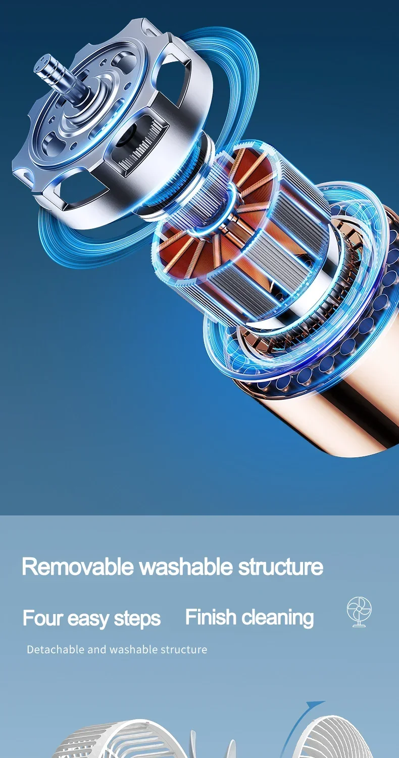 Description Picture 5 of itemSmall USB Desktop Fan Portable Plug-in 4 Speed Mini Electric Fan for Office Computer Dormitory Student Study Large Wind Cooling