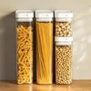 Sealed Plastic Food Storage Box Cereal Candy Dried Jars with Lid Fridge StorageTank Containers Household Items Kitchen Organizer 3