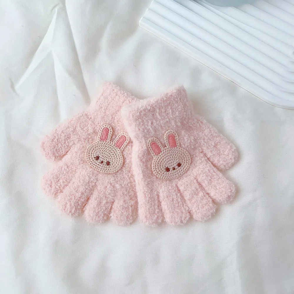 Velvet Winter Gloves for Kids Baby Full Finger Mittens