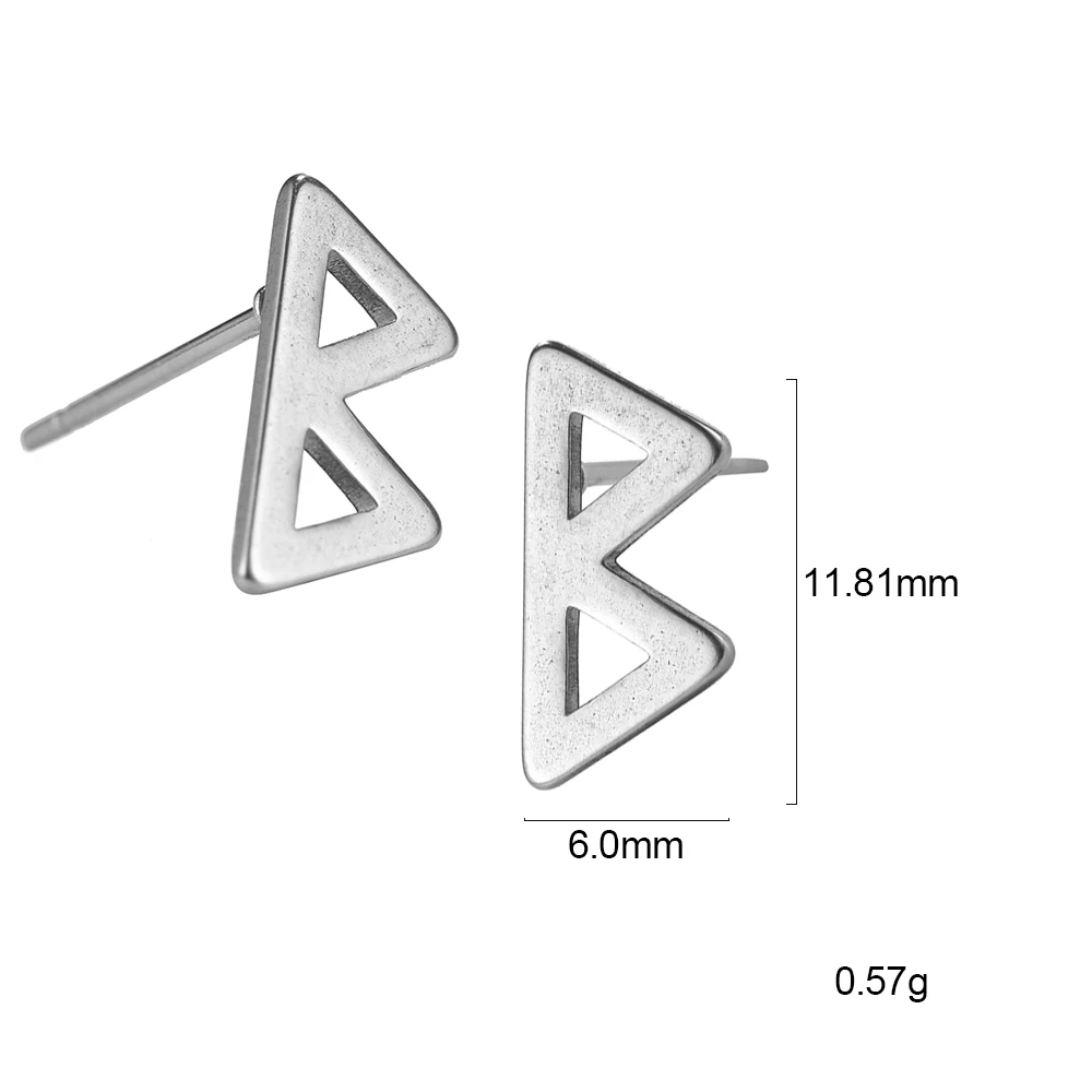 Winzige Ohrstecker, einfache Wikinger-Runen, Edelstahl-Ohrring für Damen und Herren, nordischer Vintage-Schmuck, Ohr-Accessoires, Ohrringe – Detail 34