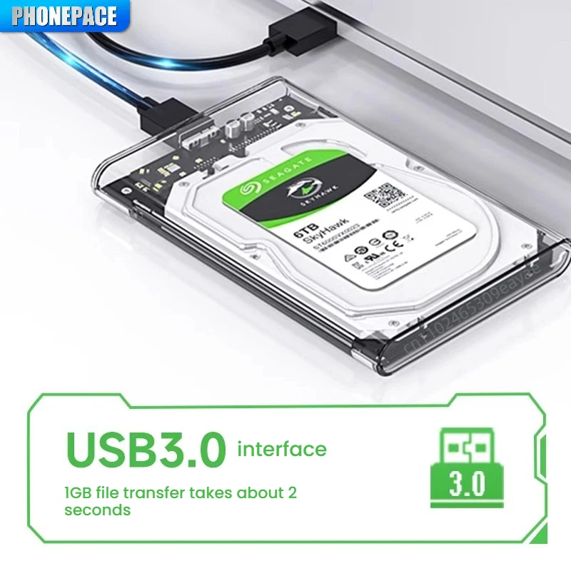 PHONEPACE 2.5 Inch Mobile Hard Drive Enclosure USB3.2 Interface