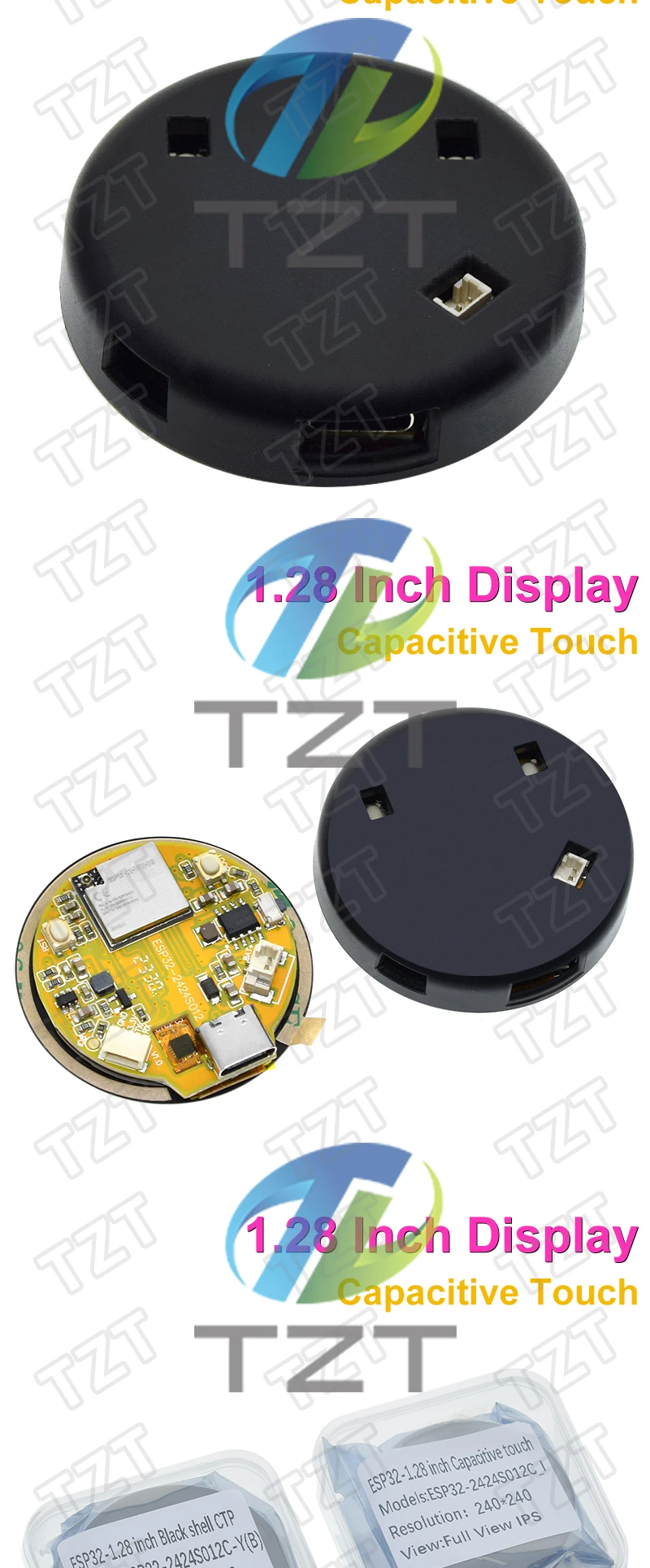 ESP32 1,28 Zoll IPS TFT Modul mit Touch für Arduino WiFi & Bluetooth Entwicklungsboard 1,28 Zoll 240x240 IPS Smart Clock – Detail 8