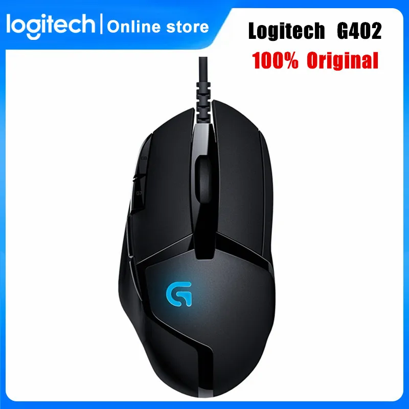 original Logitech G402 Optical Gaming Mouse Hyperion Fury USB 8 Buttons 9  4000DPI High Speed For Mouse Gamer - AliExpress