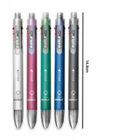 6 in 1 Multi-Functional Multicolor Ballpoint Pen, 5 Assorted Color Ink Retractable Ballpen Built-in 0.5mm Mechanical Pencil 6