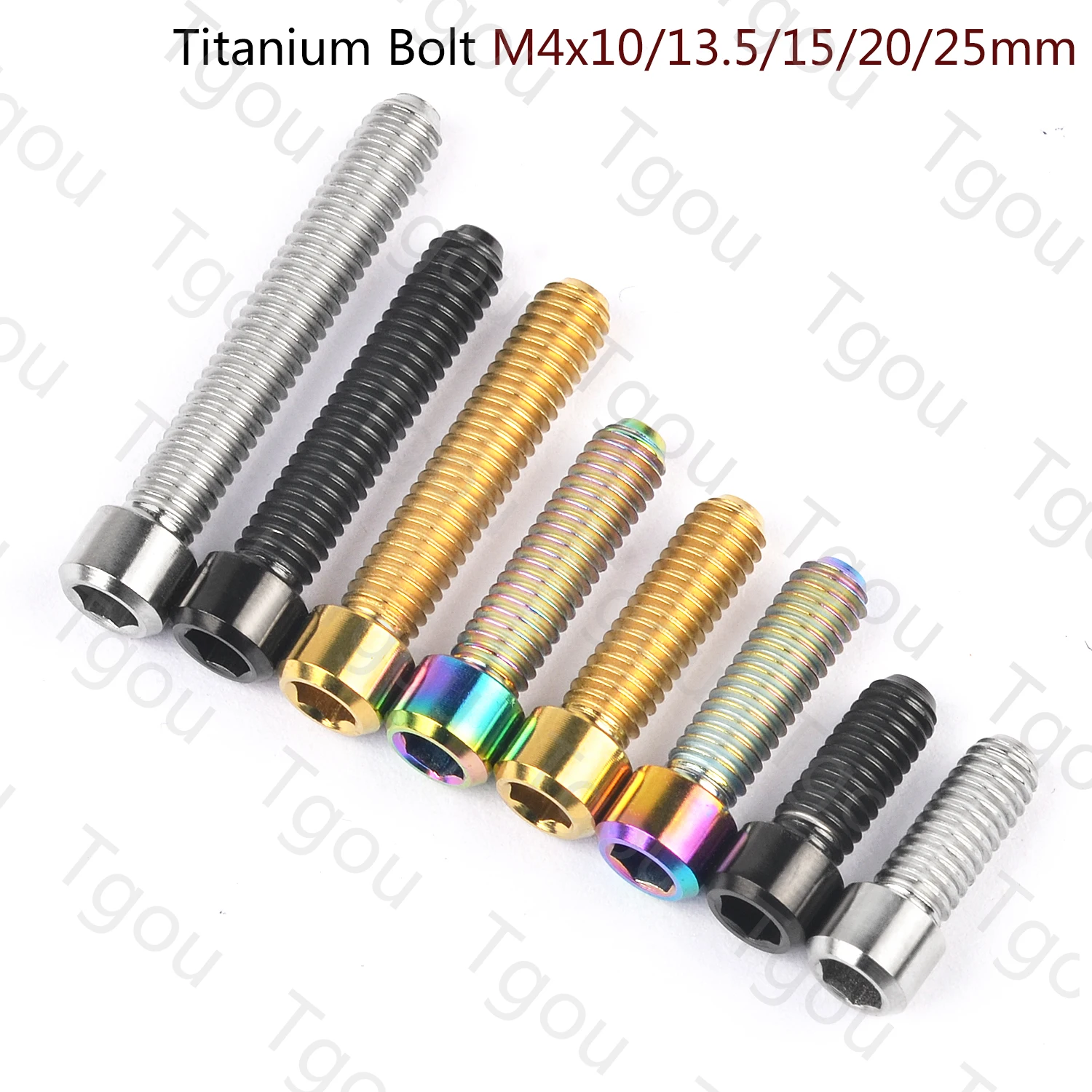 Титановый болт Tgou M4x10/13 5/15/20/25 мм шестигранный ключ для велосипеда задний/передний