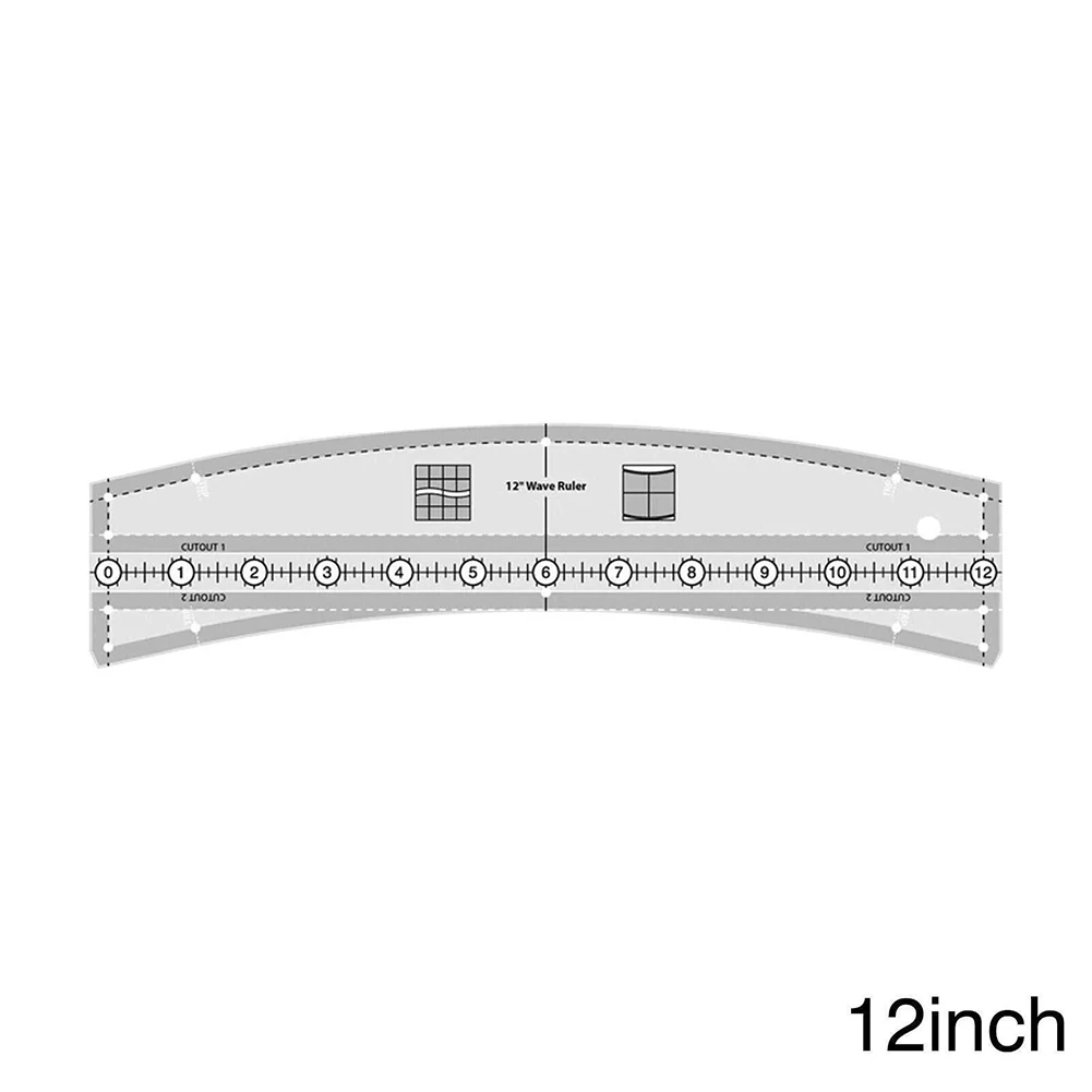 

Wave Quilt Ruler Waves Edge Ruler DIY Hand Patchwork Quilt Templates Wave Shaped Template Ruler Acrylic Sewing Ruler Craft Tool